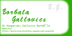 borbala gallovics business card